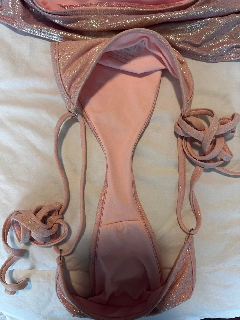 Frankie's Bikinis Iridescent “Gilded Angel” Bikini Set